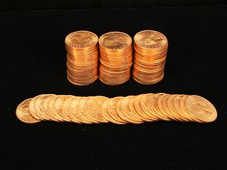 LOT OF 100 1960'S BRITISH PENNY COINS