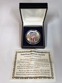 COLORIZED WALKING LIBERTY 1OZ FINE SILVER ONE DOLLAR COIN
