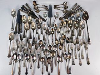 OLD FLATWARE STERLING AND SILVERPLATE