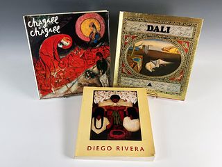 THREE BOOKS ON ARTISTS RIVERA, DALI, CHAGALL
