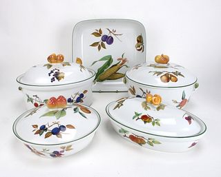 ROYAL WORCESTER EVESHAM VALE CHINA SERVING PIECES CASSEROLES