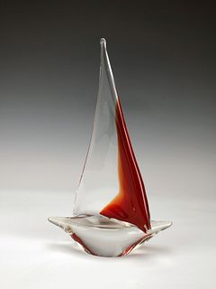ART GLASS SAILBOAT
