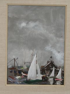 R. C. POOLE GRAY DAY PAINTING