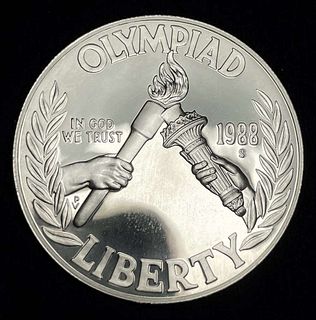 1988-S Olympic Proof Silver Commemorative Dollar