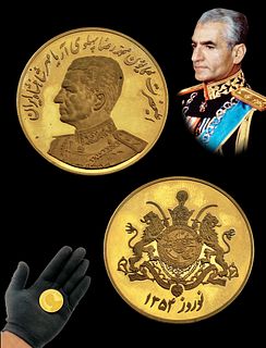 Iran King Mohammadreza Shah Pahlavi Nowruz Celebrate Commemorative Medal,1975 