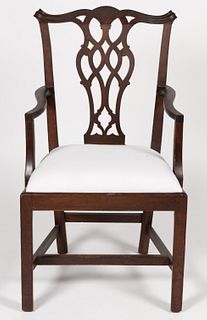 AMERICAN CHIPPENDALE MAHOGANY ARMCHAIR