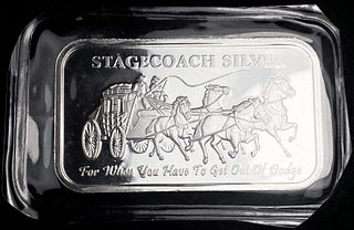 Stagecoach .999 Silver Fractional 1 ozt Bar