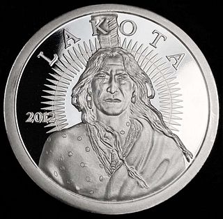 2012 Lakota "Currency Of The Free And Independent Nation" Proof 1 ozt .999 Silver