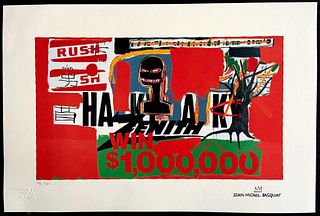 Jean-Michel Basquiat 'Win $1,000,000' - 1978, Limited edition lithograph