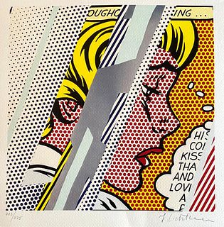 Roy Lichtenstein 'Reflections on girls- 1986' Limited Edition Lithograph