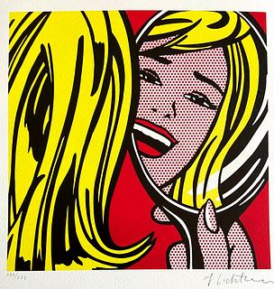 Roy Lichtenstein 'Girl in the mirror - 1986' Limited edition lithograph