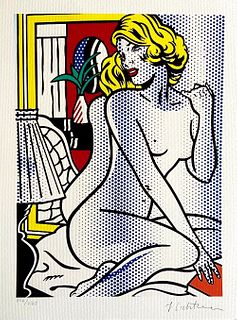 Roy Lichtenstein 'Nude woman in front of the mirror - 1986' Limited edition lithograph