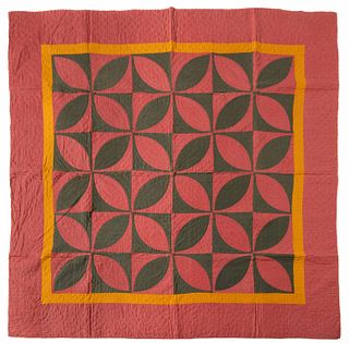 PENNSYLVANIA ATTRIBUTED "MELON PATCH" PIECED QUILT 