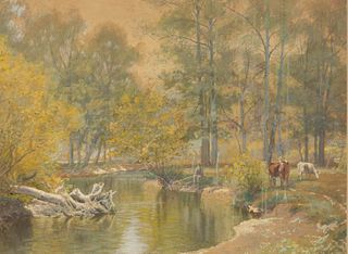 WILLIAM CROTHERS FILTER (NEW YORK, 1857-1915) LANDSCAPE PAINTING