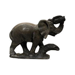 Costen African Hand Carved Stone Elephant Sculpture