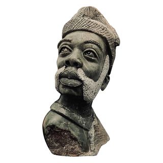 Morgen Chijumani African Hand Carved Stone Shona Male Bust