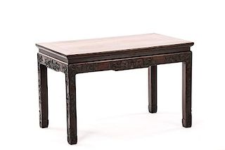Chinese Carved Mahogany Kang Table