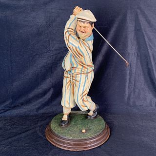 Laurel and Hardy Golf Swing Vintage Statue