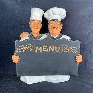 Laurel and Hardy Menu Board Vintage Statue