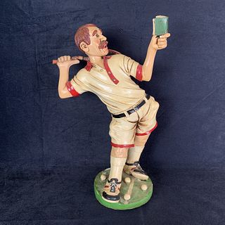 Peter Mook Tennis Player Vintage Statue