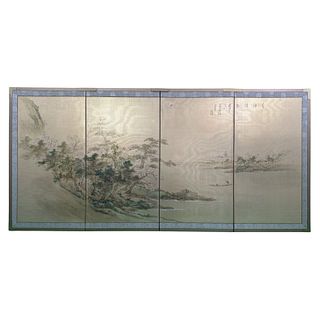 Zuikei Fujii Original 4 Panel Foldable Silkscreen