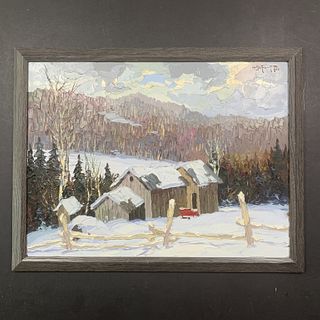 Christo Stefanoff's "Winter Scene, Laurentian" Original