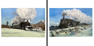 Original Train / Locomotive Paintings