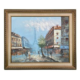 Original Paris Street Scene Painting