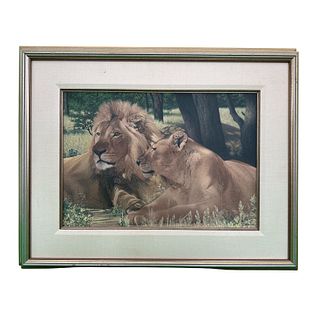 W. David Ward's "Lion and Lioness Pair" Original