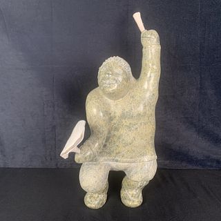 Paul Padluq's "Drum Dancer" Original Inuit Carving