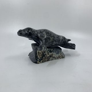 Isacie Peter's "Ring Seal" Original Inuit Carving