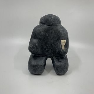 Matthew Tiniganeaq's "Hunter" Original Inuit Carving