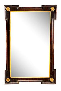 19th C. Carved Wood and Parcel Gilt Wall Mirror