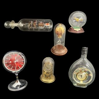Various Encased Collectibles - Clocks, Transportation
