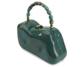 A vintage Timmy Woods turquoise purse