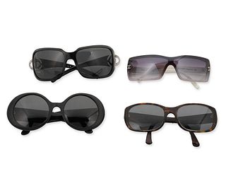 A group of vintage CHANEL designer sunglasses