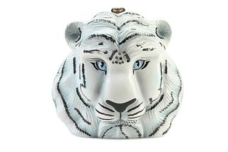 A vintage Timmy Woods white tiger motif purse