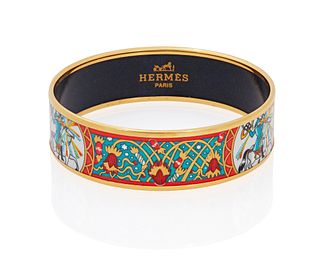 An HErmes "Feux D'Artifice" enamel bracelet