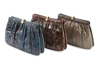 Three vintage Varon snakeskin purses