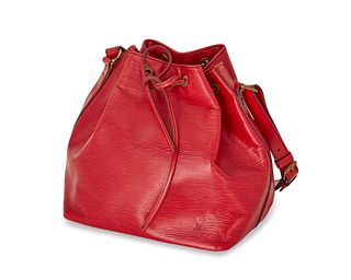 A Louis Vuitton Petit NoE red Epi leather handbag