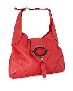 A Dolce & Gabbana red leather hobo shoulder bag