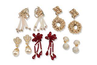 A collection of retro-style earrings