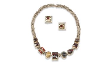 A Michael Dawkins gemstone jewelry set