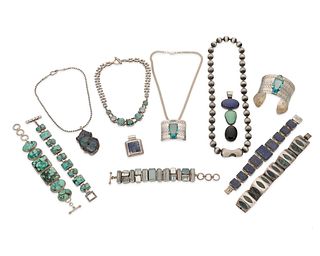 A collection of costume jewelry