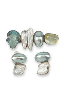 A Rebecca Collins silver jewelry set