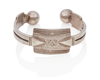 A North African silver cuff bracelet
