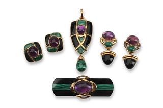 A set of Kai-Yin Lo gemstone and vermeil jewelry set