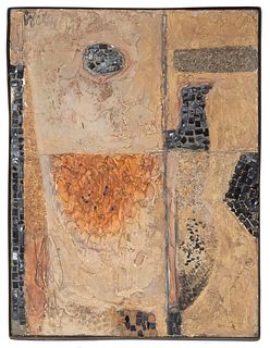 Hugh Wiley, Modern Abstract, Mixed Media Mosaic on Canvas