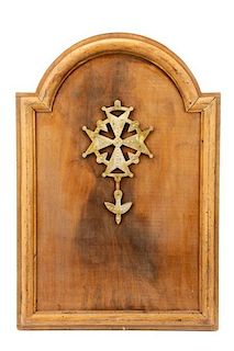 French Medieval Style Carved Walnut Wall Applique