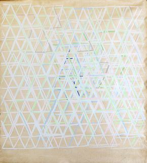 Leo Bates, Geometric Abstract, Oil on Canvas